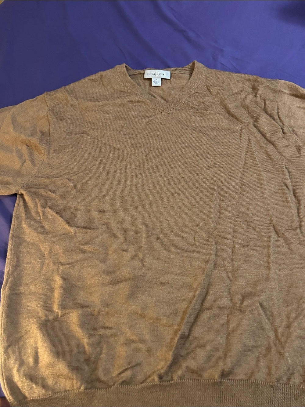 Light Brown V-Neck Men’s Sweater